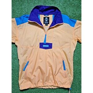 Columbia Santa Ana Anorak 1/4 Zip Orange 90s Style (Men's Small)